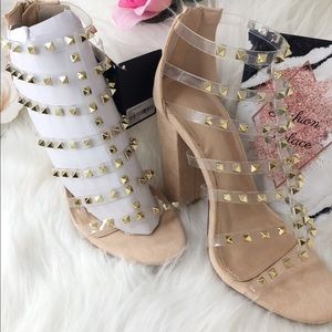 Open Toe Transparent Heels